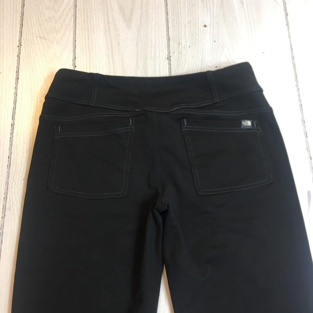 The North Face Black Low Rise Yoga Flare Pants Wide Leg Women Small Leggings - Picture 4 of 9